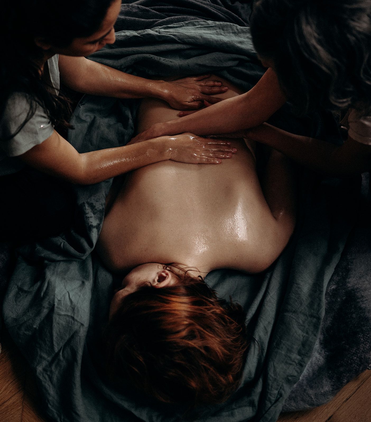 Massage à l'huile chaude